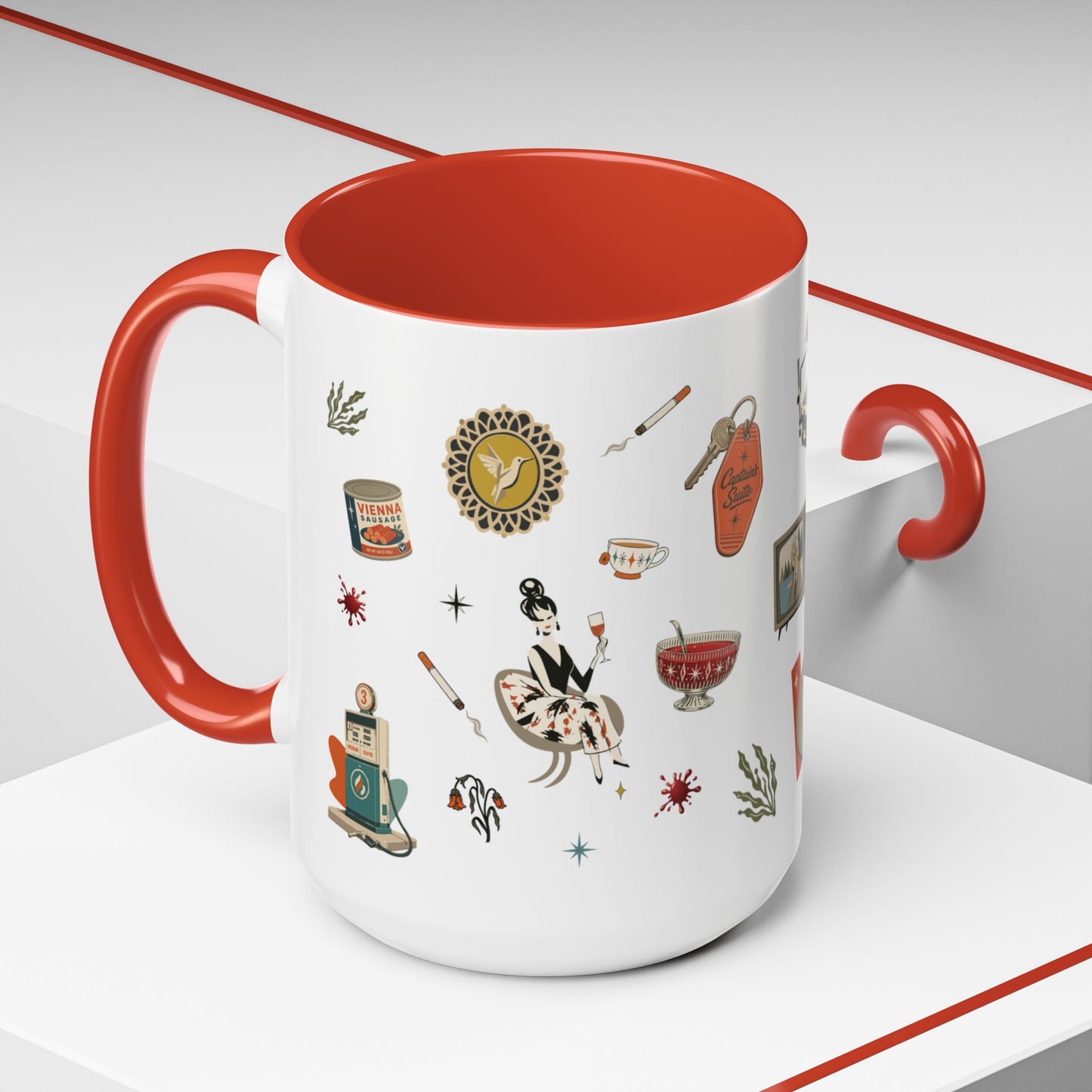 Widow’s Bay Inspired Mug, Retro Coastal Mystery Coffee Cup | Nautical Gift | Midcentury Modern | Spooky New England 11 or 15 oz Mug