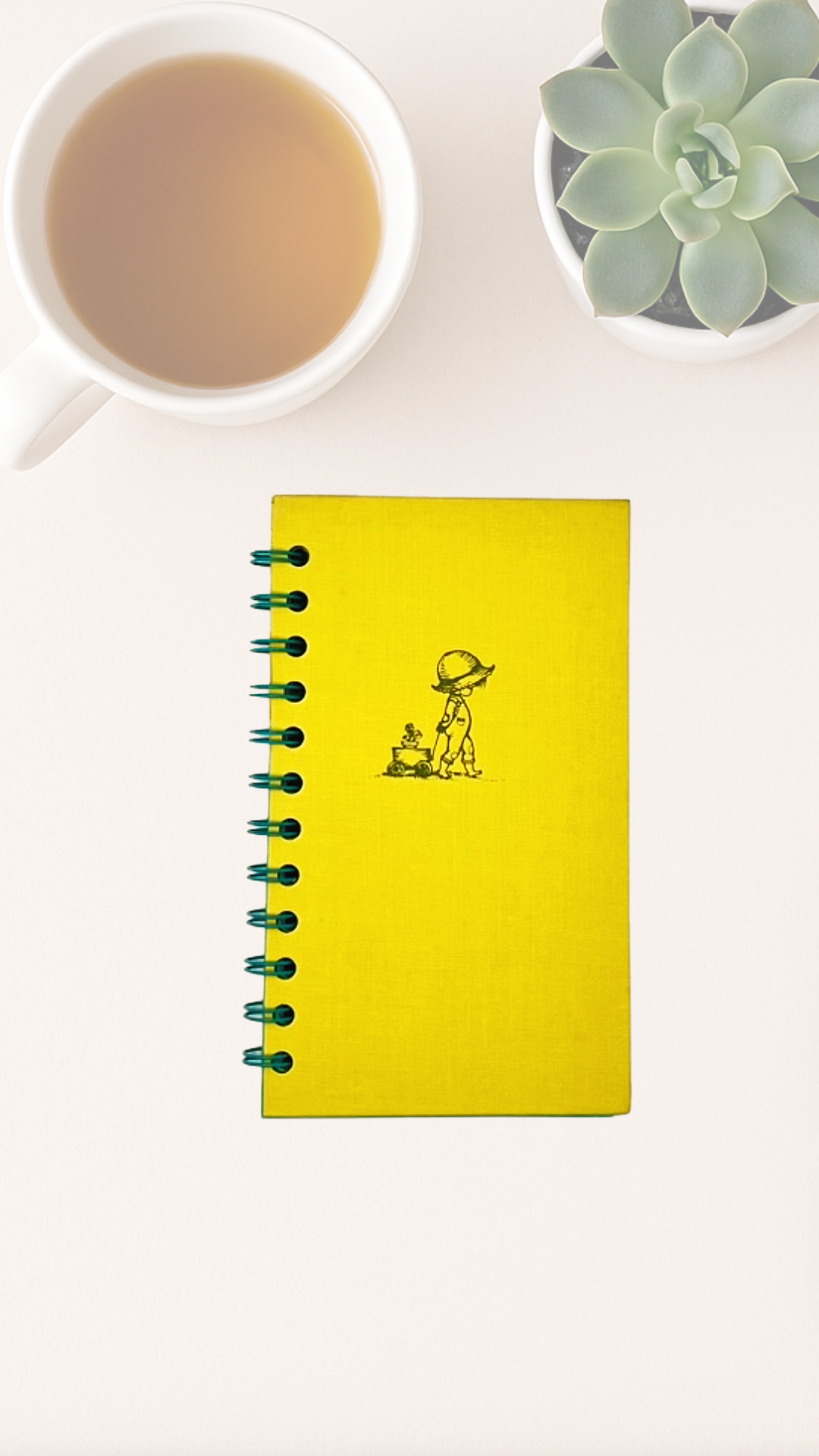 Spring Is a New Beginning Journal – Thrifted Hardback Spiral Notebook with Lined Pages