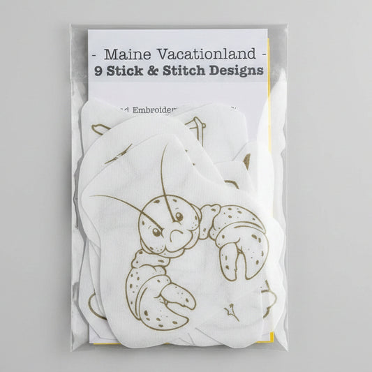 Maine Vacationland stick and stitch pattern pack back