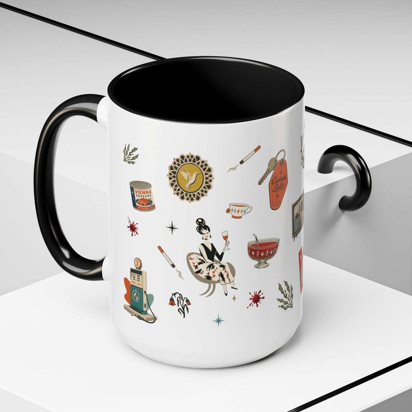 Widow’s Bay Inspired Mug, Retro Coastal Mystery Coffee Cup | Nautical Gift | Midcentury Modern | Spooky New England 11 or 15 oz Mug