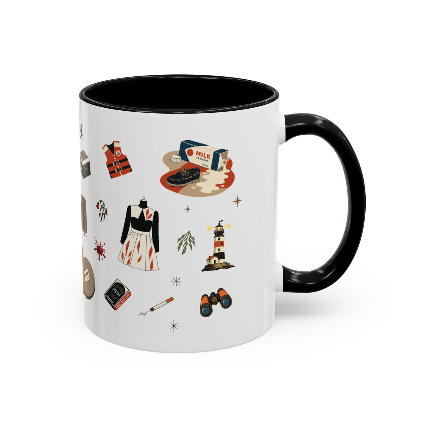Widow’s Bay Inspired Mug, Retro Coastal Mystery Coffee Cup | Nautical Gift | Midcentury Modern | Spooky New England 11 or 15 oz Mug