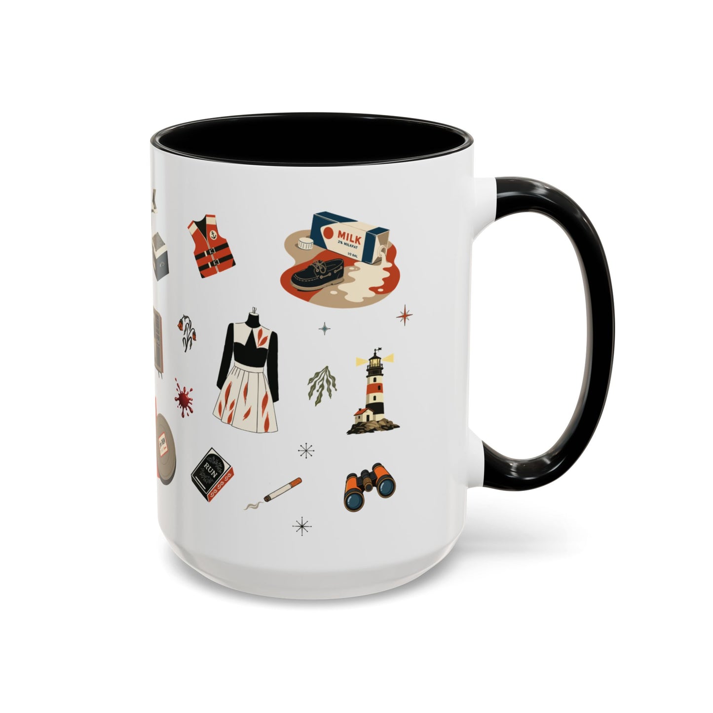 Widow’s Bay Inspired Mug, Retro Coastal Mystery Coffee Cup | Nautical Gift | Midcentury Modern | Spooky New England 11 or 15 oz Mug