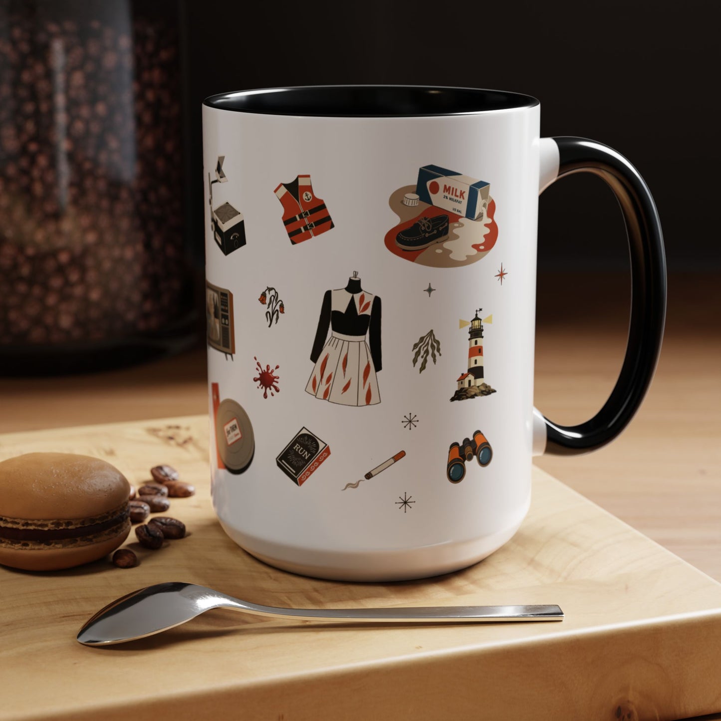 Widow’s Bay Inspired Mug, Retro Coastal Mystery Coffee Cup | Nautical Gift | Midcentury Modern | Spooky New England 11 or 15 oz Mug
