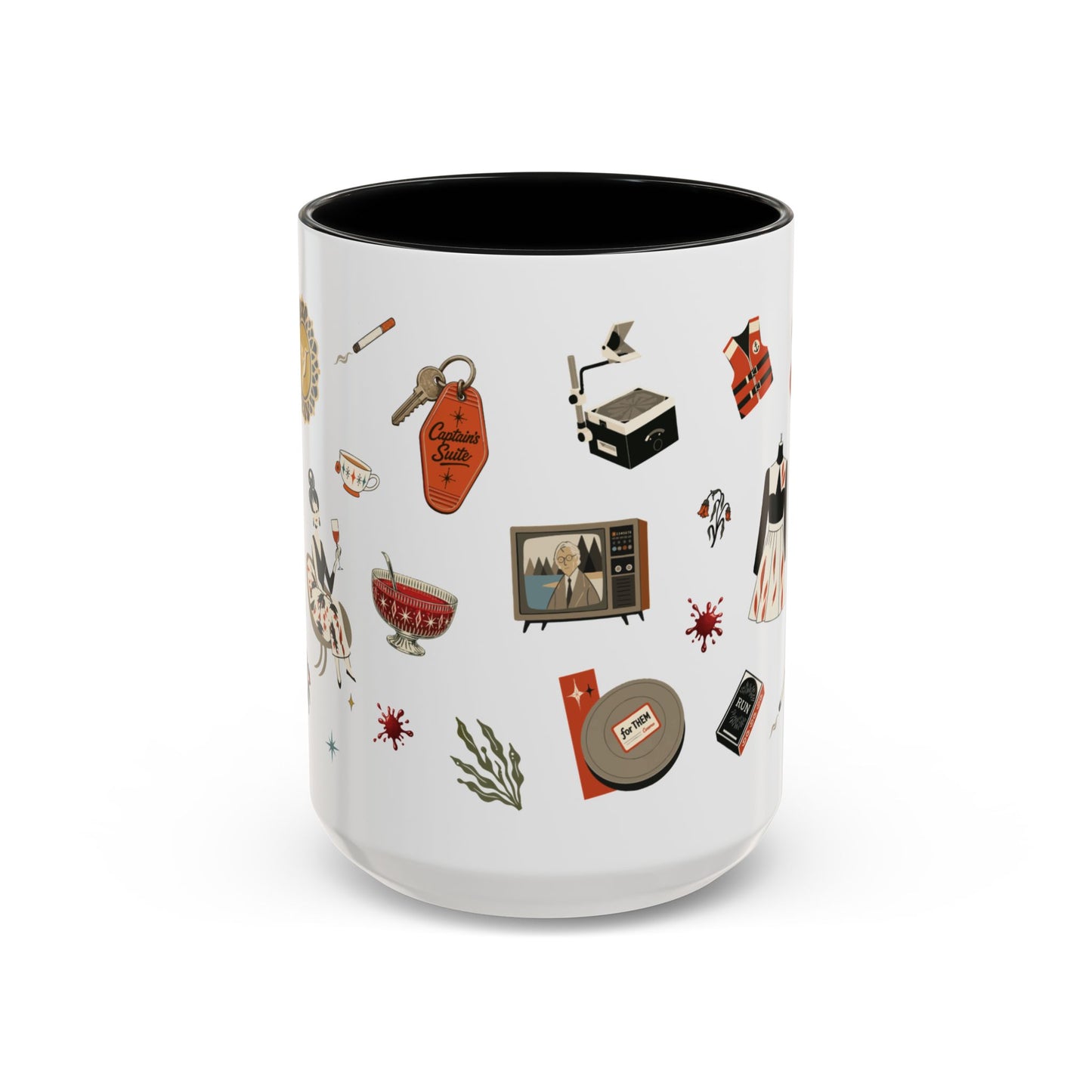 Widow’s Bay Inspired Mug, Retro Coastal Mystery Coffee Cup | Nautical Gift | Midcentury Modern | Spooky New England 11 or 15 oz Mug