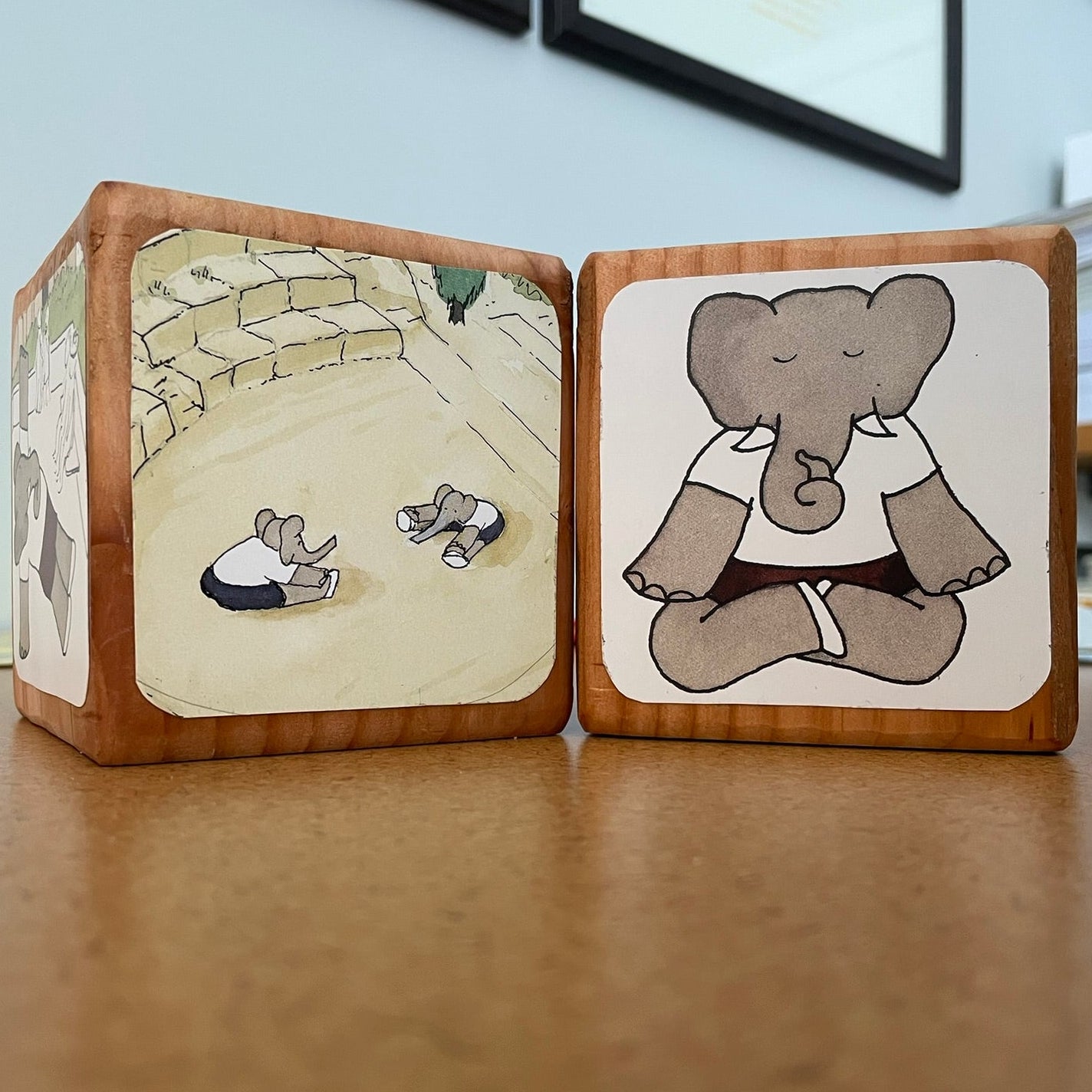 Babar's Yoga for Elephants Story Block Decor