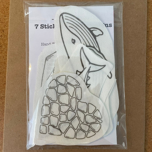 Back of Cape Cod package of Hooplethreads stick and stitch pack