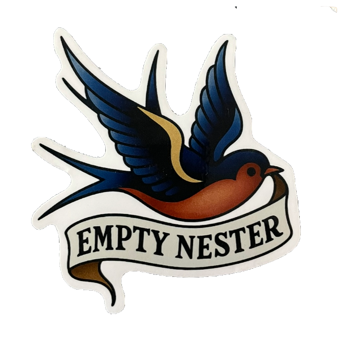 Empty Nester 3" Glossy Retro Tattoo Sticker