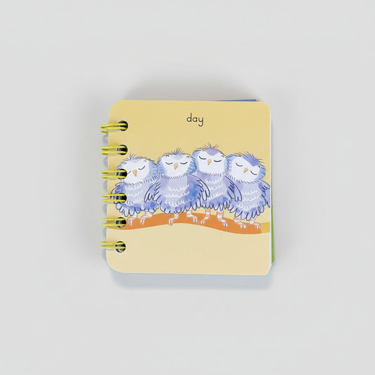 Front cover "day" mini upcycled notebook 