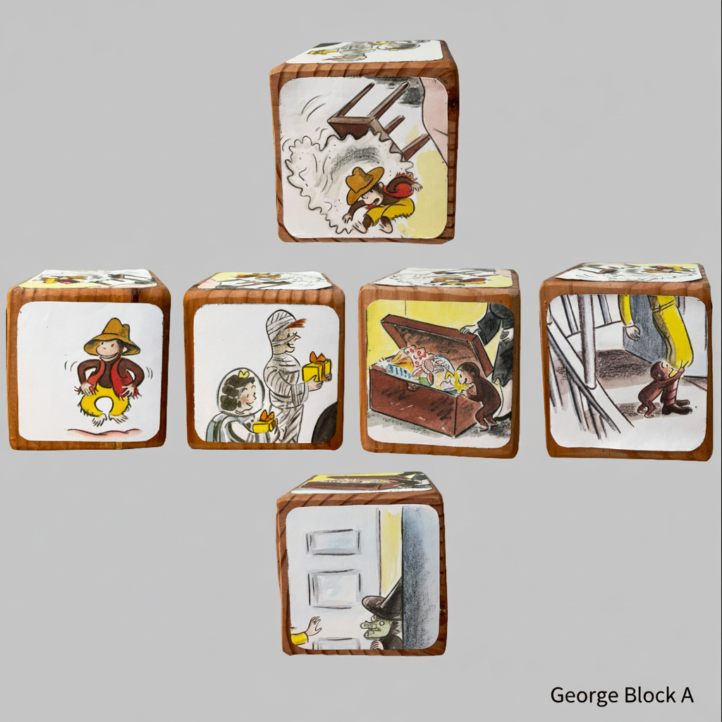 Curious George Goes to a Costume Party Wood Block