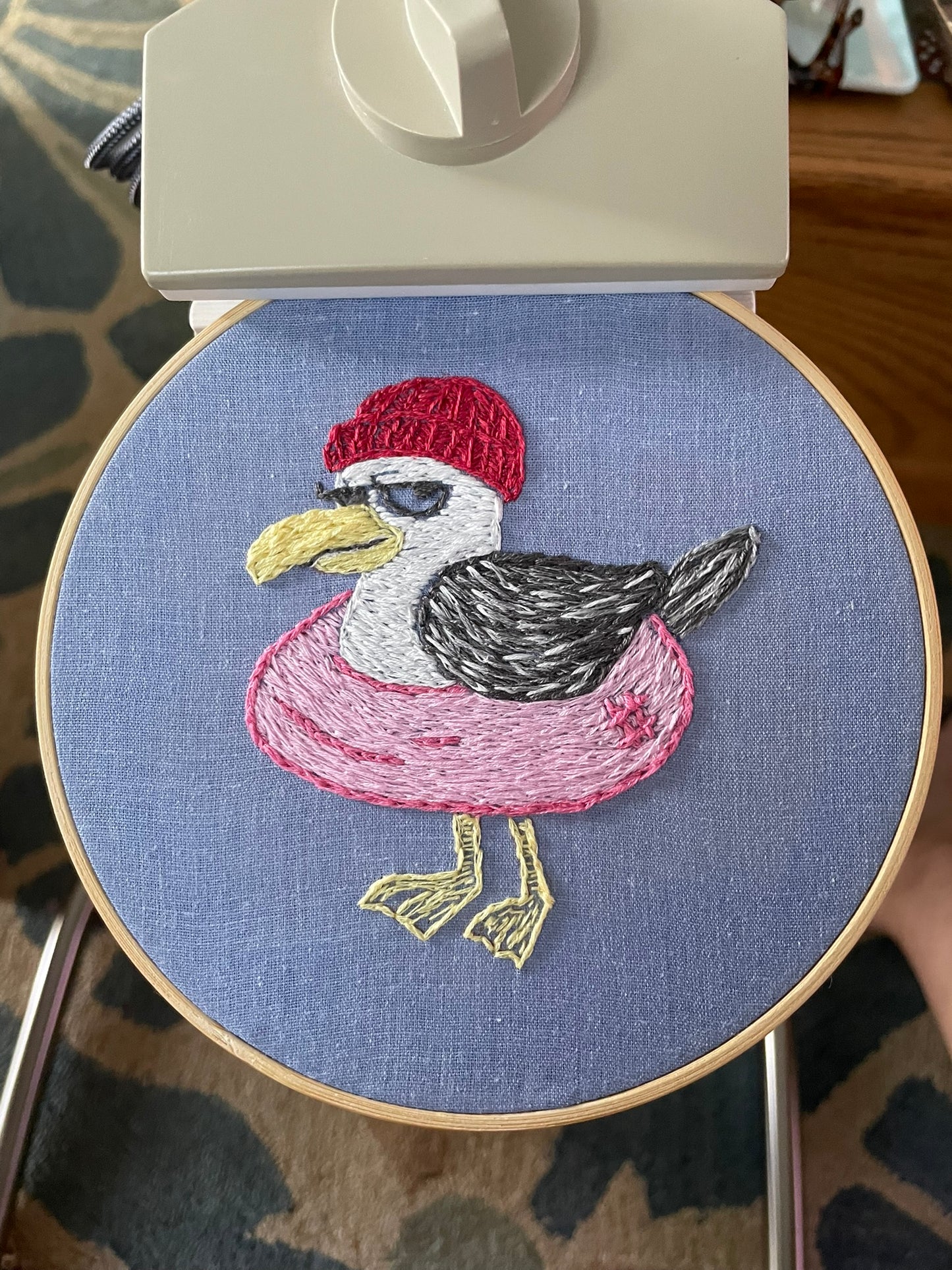 Low Tide Clyde the Seagull Embroidery Pattern PDF