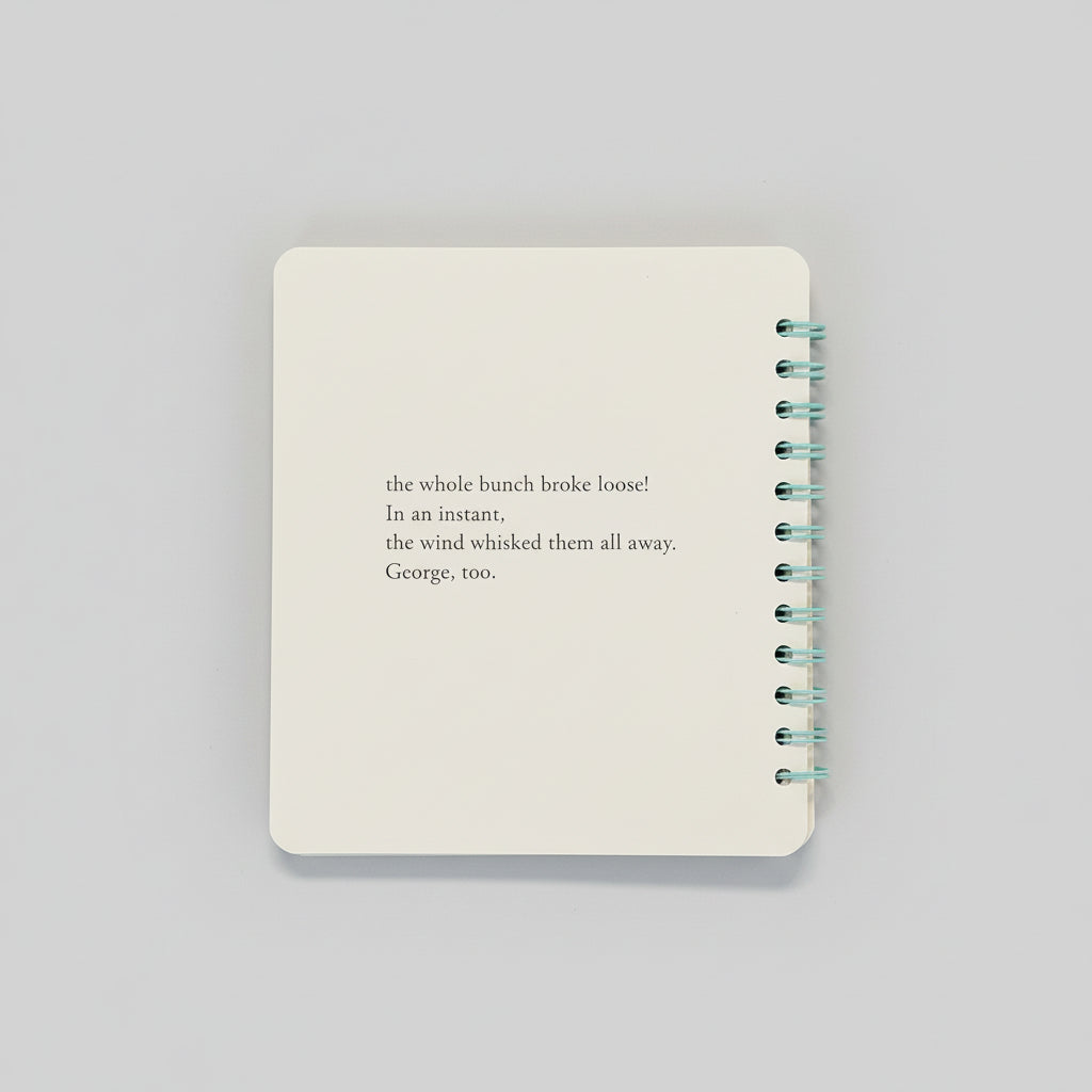 Notebook with text on a white background