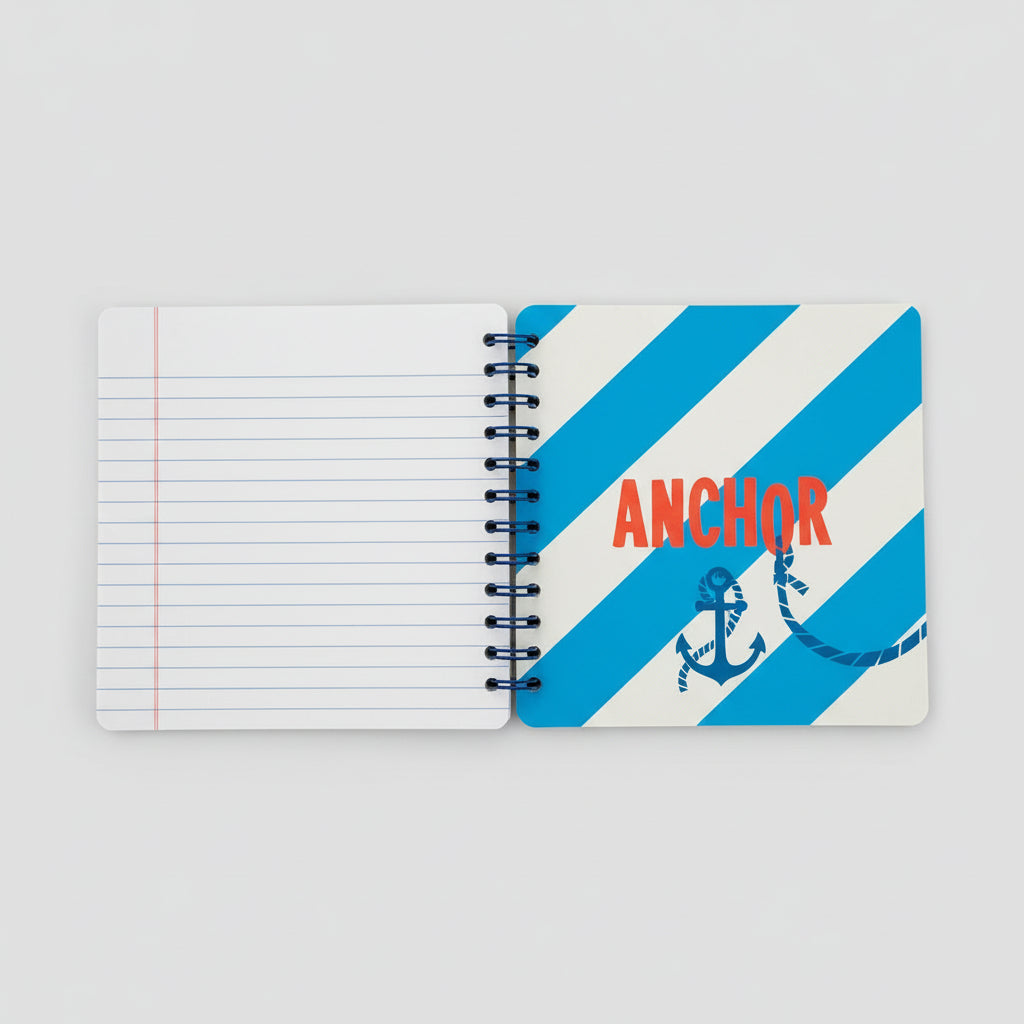 Inside back cover Anchor upcycled notebook