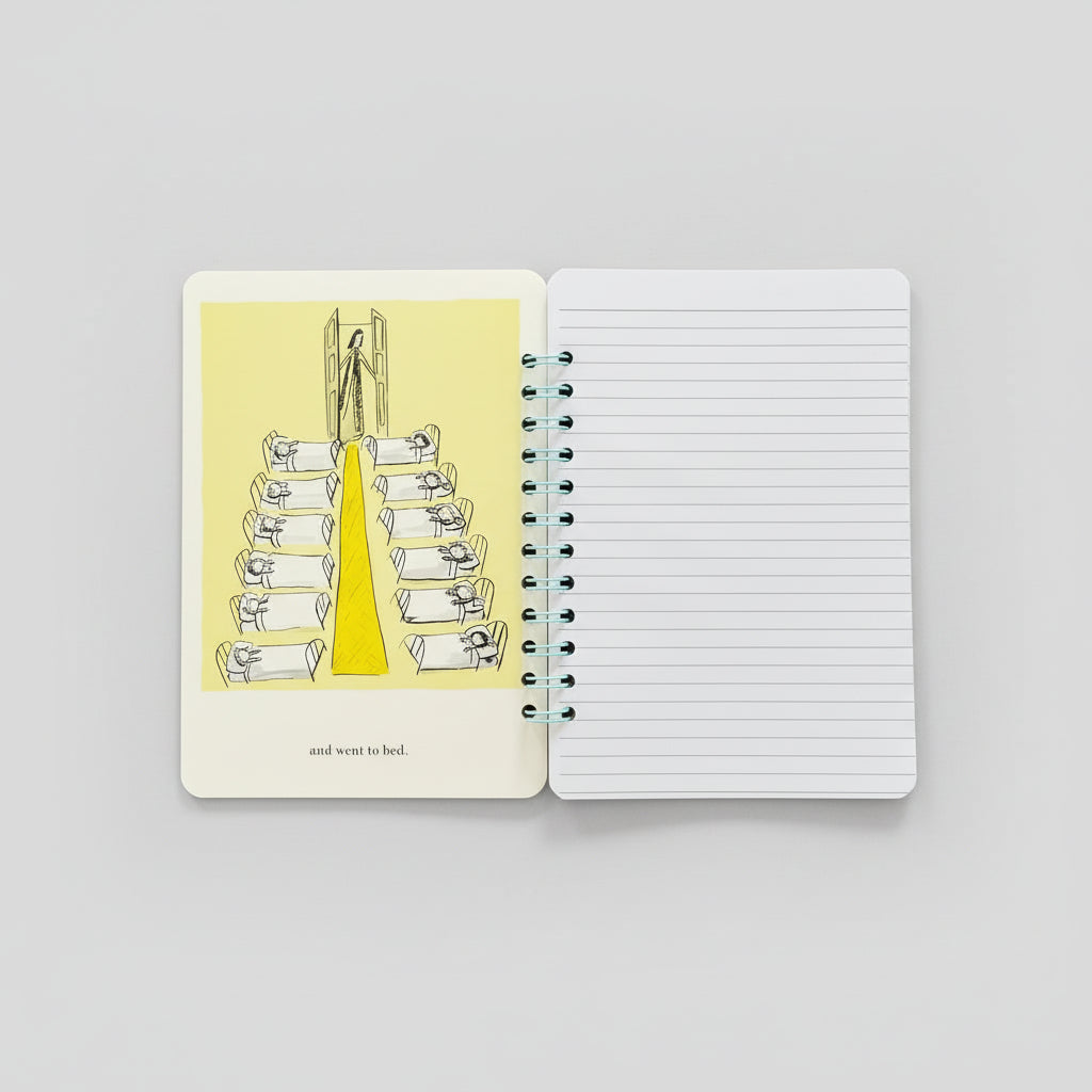 Inside front cover Madeline upcycled notebook