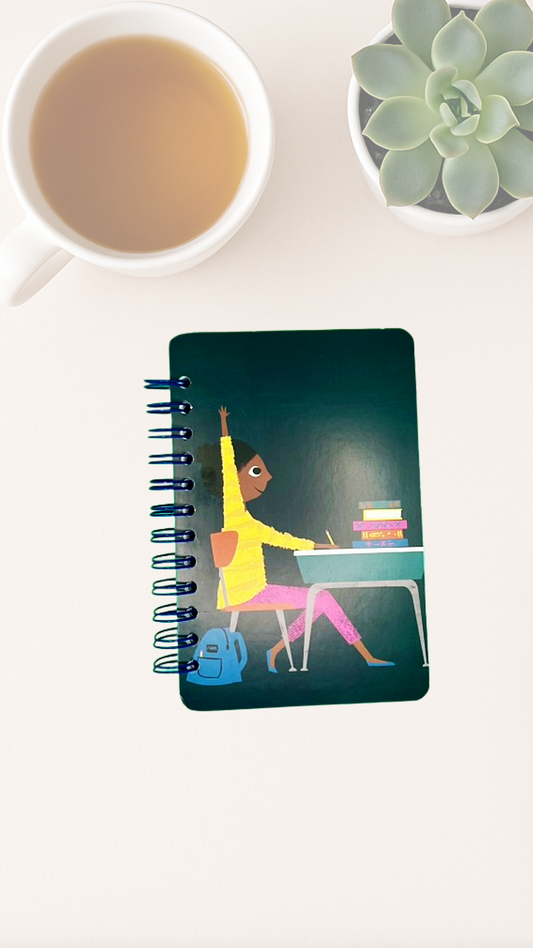 Be Bold Baby Journal – Upcycled Board Book Spiral Notebook with Graph Paper