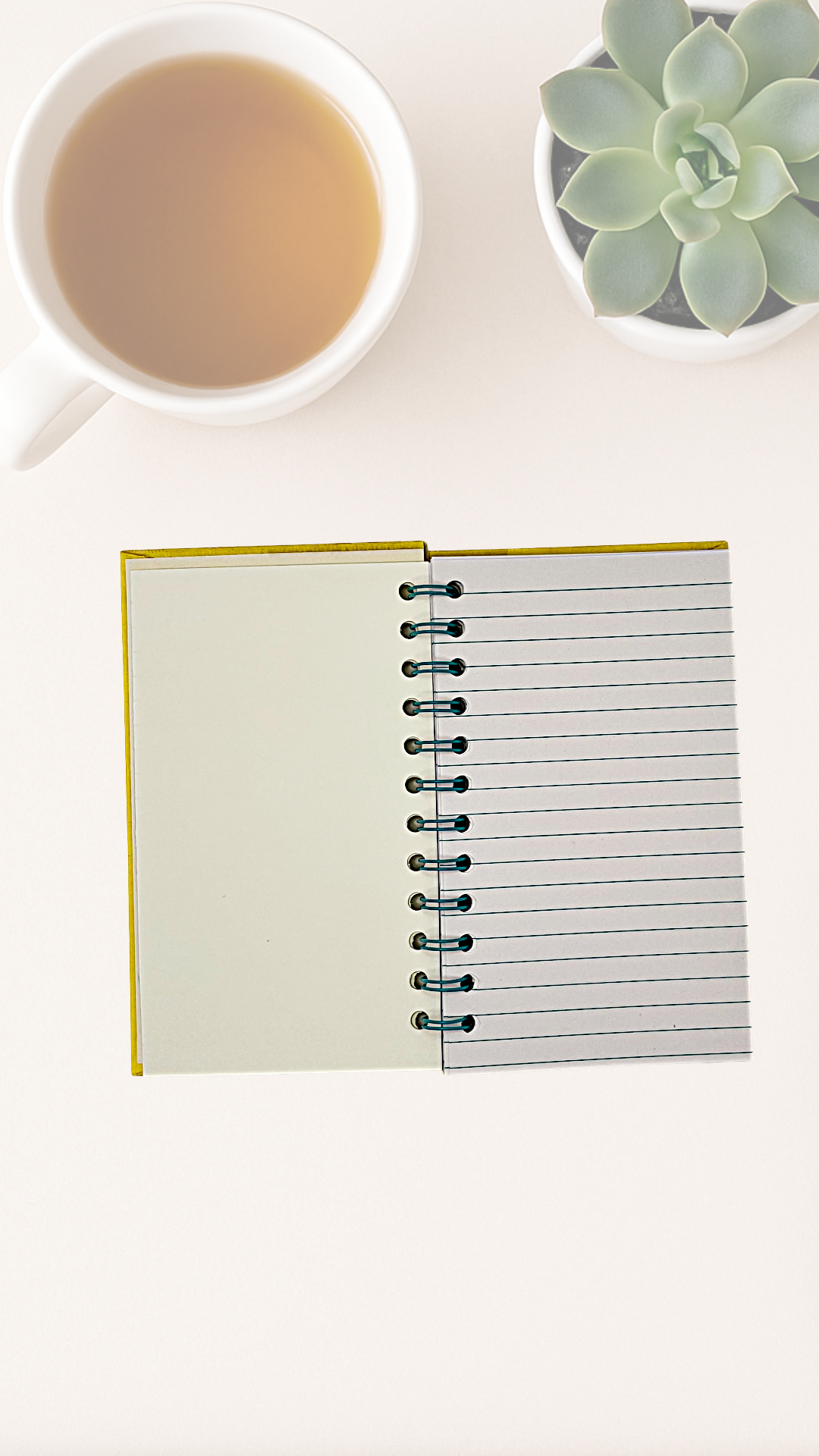 Spring Is a New Beginning Journal – Thrifted Hardback Spiral Notebook with Lined Pages