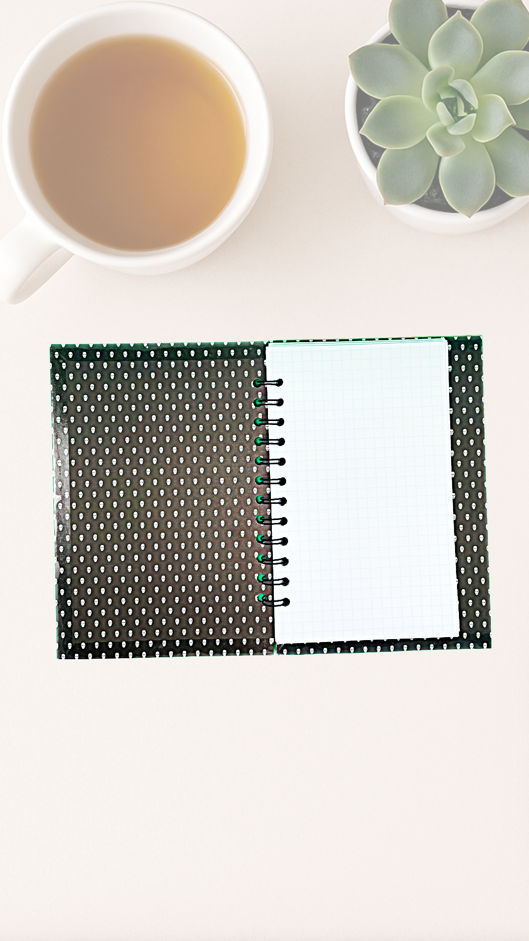 The Big Sleep Journal – Upcycled Raymond Chandler Postcard Spiral Notebook with Graph Paper
