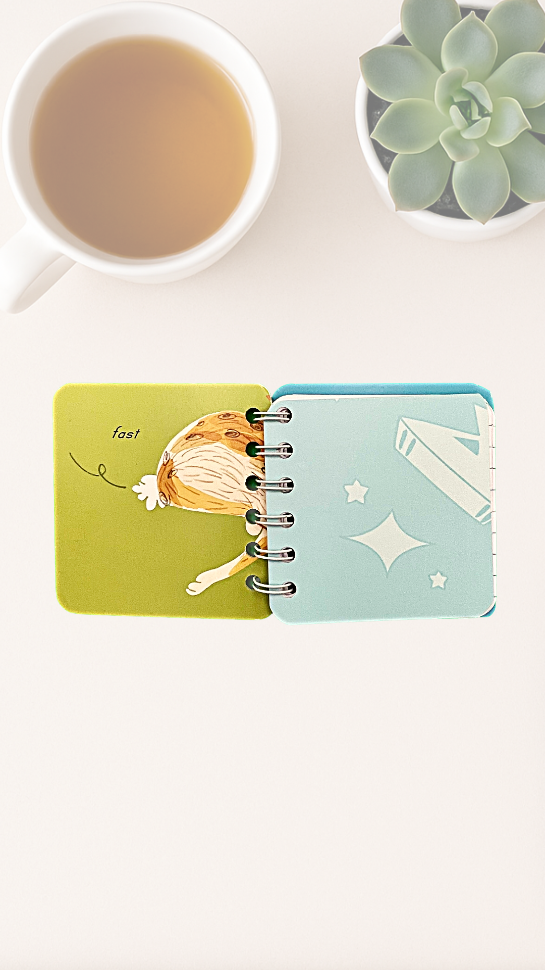 Small but Mighty Journal – Upcycled Board Book Spiral Notebook with Lined Paper