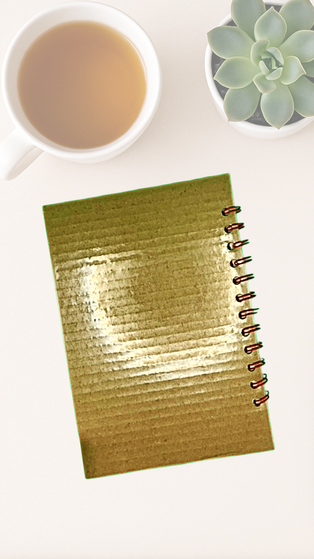 Heaven’s My Destination Journal – Upcycled Thornton Wilder Postcard Spiral Notebook with Graph Paper