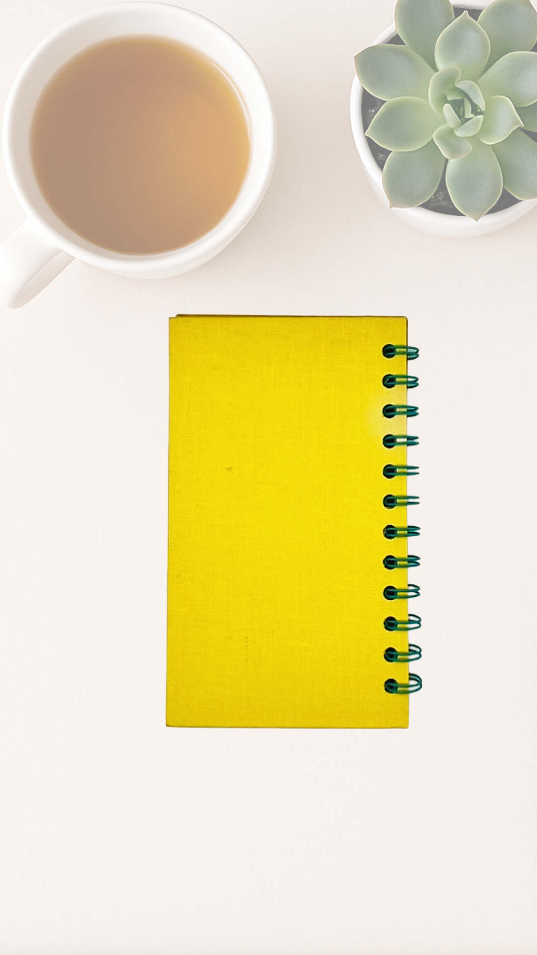 Spring Is a New Beginning Journal – Thrifted Hardback Spiral Notebook with Lined Pages