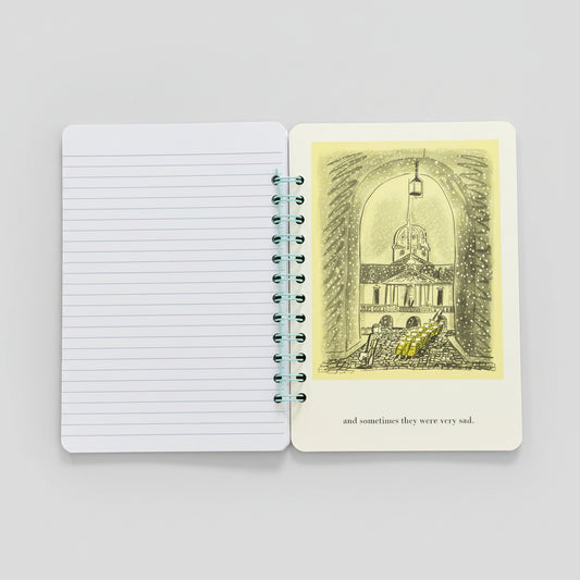 Madeline upcycled notebook inside cover