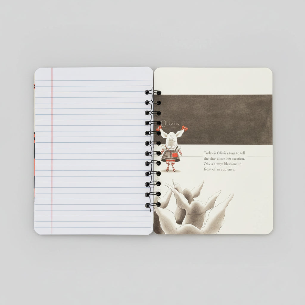 Olivia inside back cover upcycled notebook