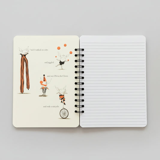 Olivia on stilts, juggling, clown and unicycle