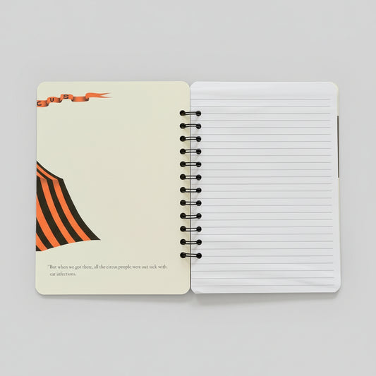 Olivia upcycled notebook inside cover