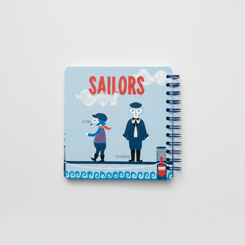 Notebook with 'SAILORS' design on a brown background