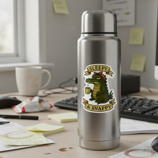 Sleepy & Snappy Alligator Mom Sticker