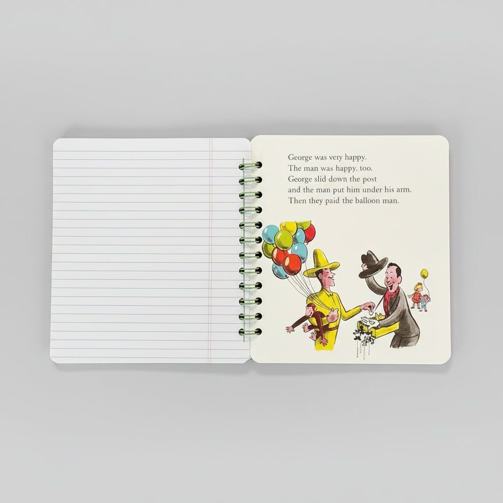 The Man in the Yellow Hat buys Curious George some balloons